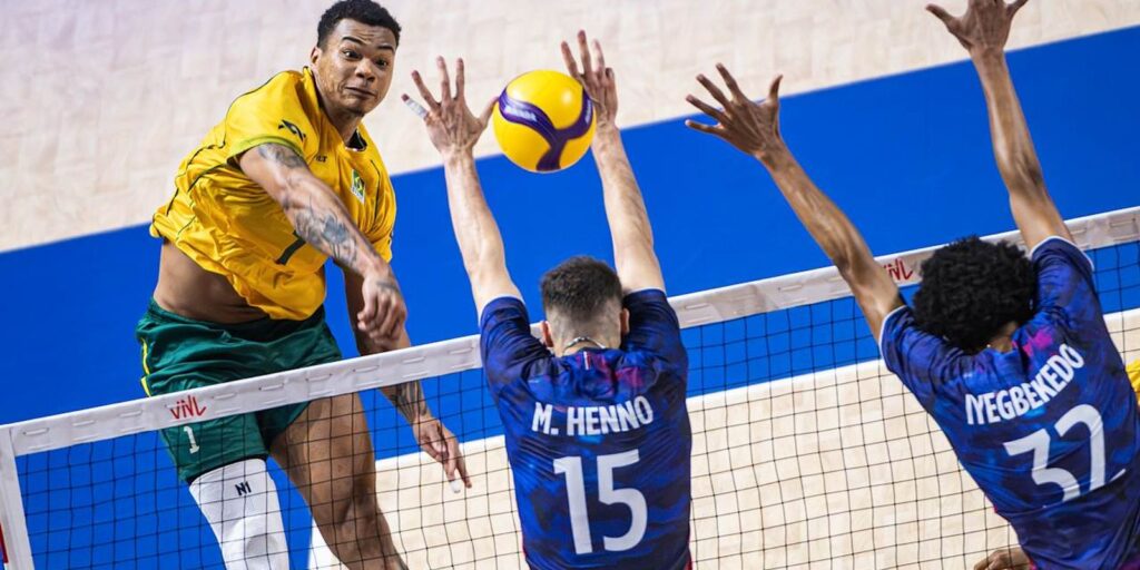 Brasil bate bicampeã olímpica França na Liga das Nações de vôlei